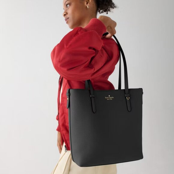 NWT Kate Spade Juliette Leather Medium Black Tote (KN188) - Picture 1 of 5